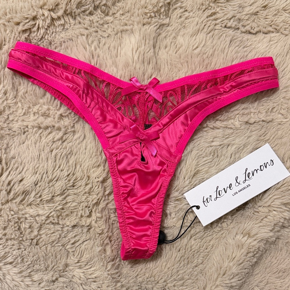For Love And Lemons Pink Lace Panties